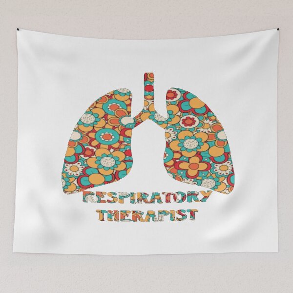 Item preview, Dark Floral Lungs And says Respiratory Therapy designed and sold by natnat7w.
