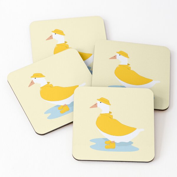 Item preview, Pretty white duck in raincoat and gumboots designed and sold by EarlGrey88.