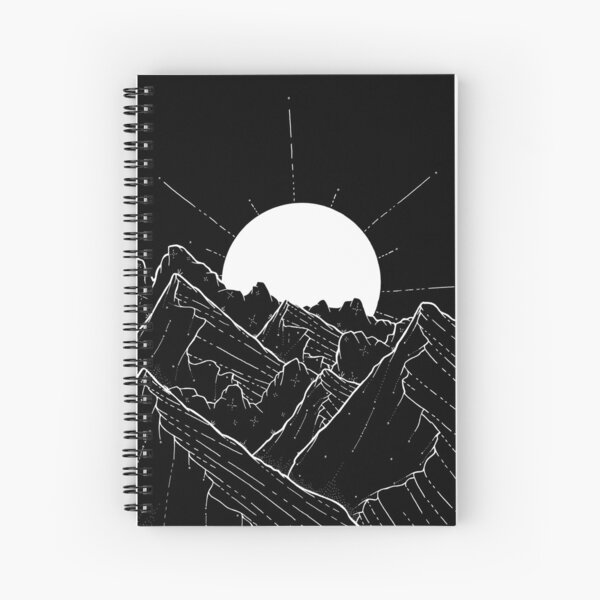 The bright white moon rises Spiral Notebook
