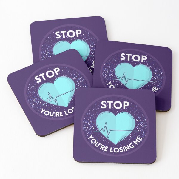 Item preview, Stop, You're Losing Me Blue Heartbeat Lyrics Design designed and sold by doria-photos.