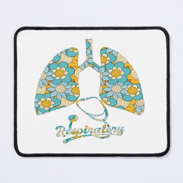 Item preview,  Blue Floral Lungs And says Respiratory Therapy designed and sold by natnat7w.