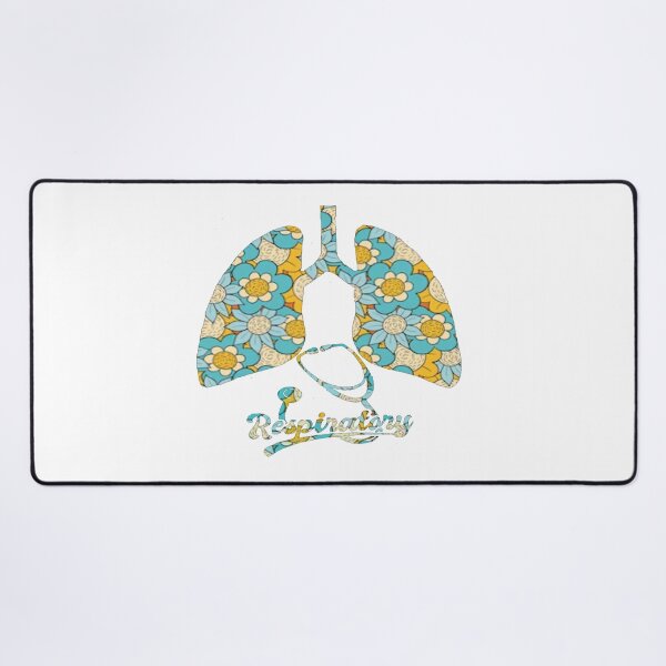 Item preview,  Blue Floral Lungs And says Respiratory Therapy designed and sold by natnat7w.