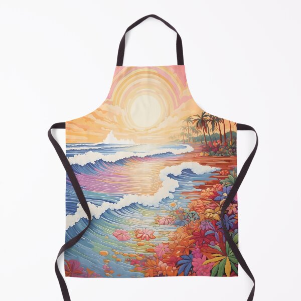 Item preview, Psychedelic beach scene with colorful waves designed and sold by Win Hardy.