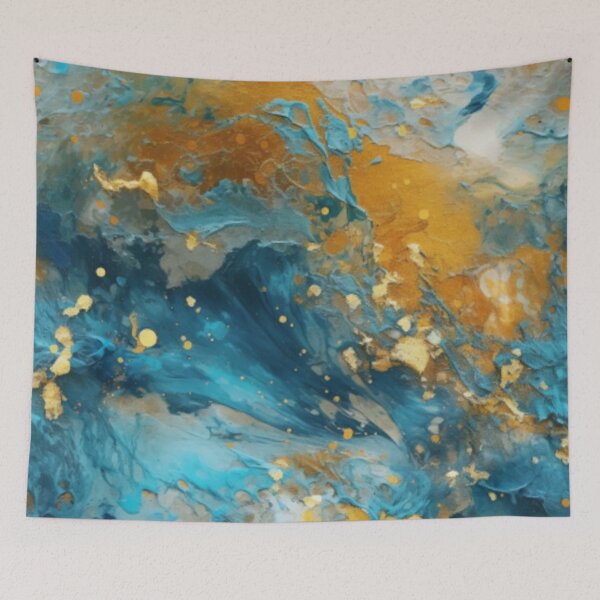 Item preview, Galactic Erosion: Debris in Gold & Cyan designed and sold by Geode-Designs.