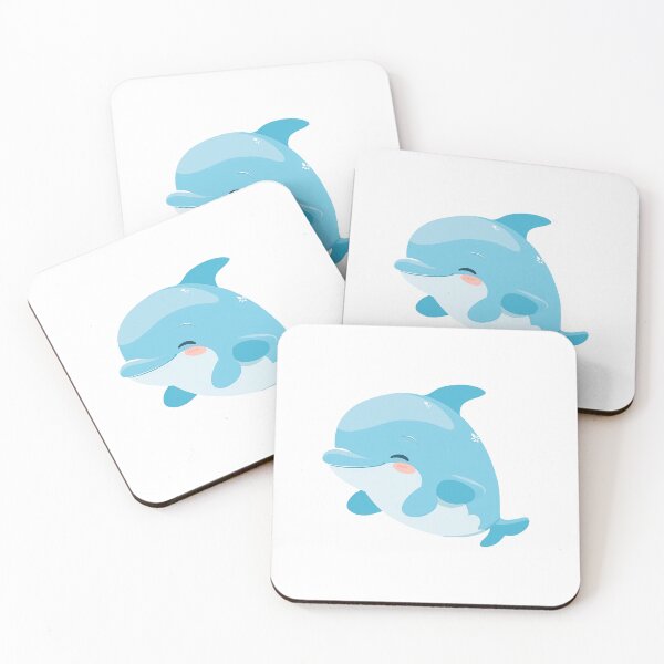 Item preview, Cute Smiling Dolphin designed and sold by whimsizoo.