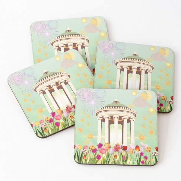 Item preview, Planet of wealth, happiness, sunshine, Summertime , Garden and tulips, gold coins, millionaire lifestyle  designed and sold by Sugar Wisdom .
