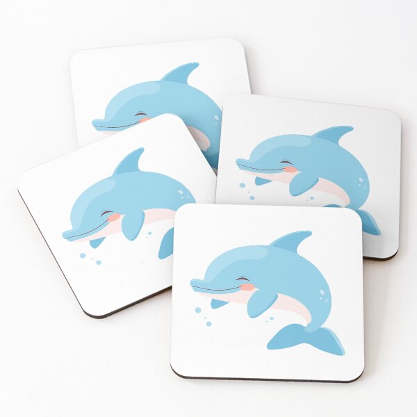 Item preview, Cute Smiling Dolphin designed and sold by whimsizoo.