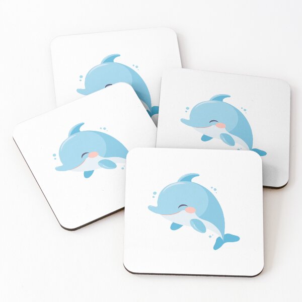 Item preview, Cute Smiling Dolphin designed and sold by whimsizoo.