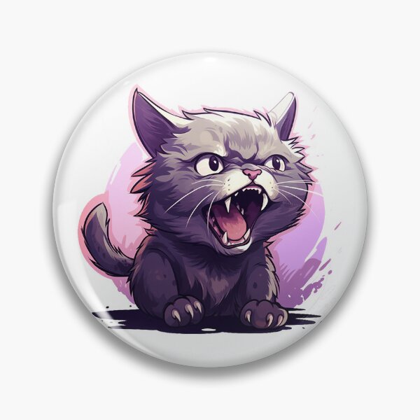 Item preview, Cat hisses aggressively designed and sold by vonArkham.