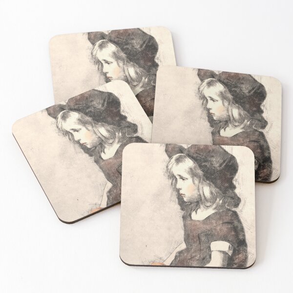 Item preview, Orange Delight: Portrait of a Girl designed and sold by ElliOzy.
