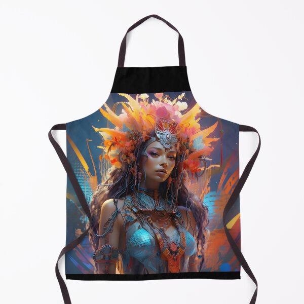 Item preview, Mesmerizing portrait of a futuristic colorful woman designed and sold by AI-Only Creations.