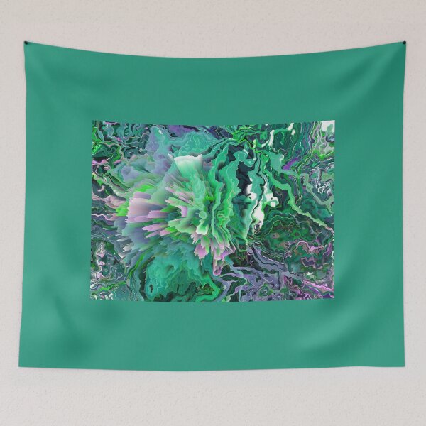 Item preview, IMAGE PRINT ONLY Marble Explosion Faux Marbled Texture Marbling Veins Abstract - Teal Cyan Bluish Violet designed and sold by Beachy.