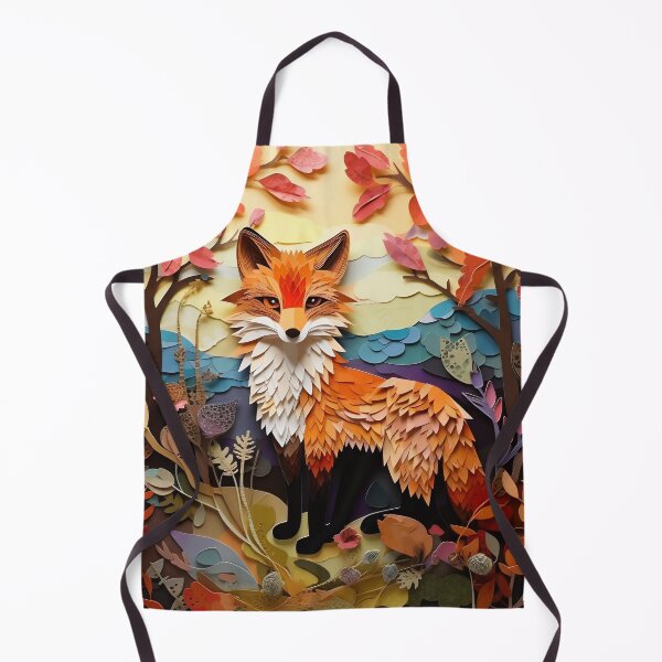 Artikelvorschau, Fuchs-Papiercollage entworfen und verkauft von Art91design.