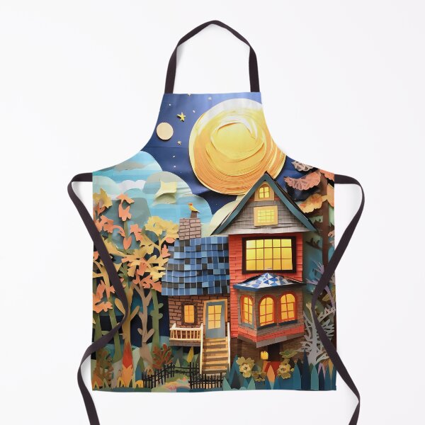 Item preview, House paper collage designed and sold by Art91design.