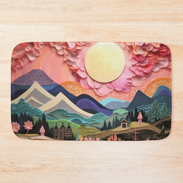 Item preview, Paper collage landscape designed and sold by Art91design.
