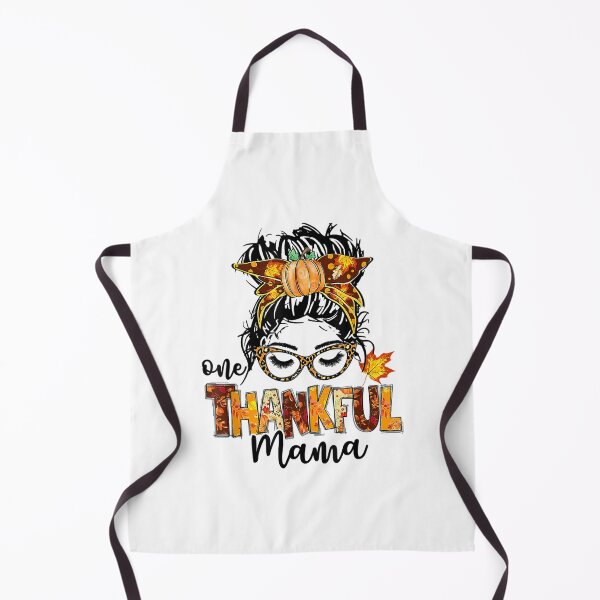 Item preview, One Thankful Mama Funny Messy Bun Fall Autumn Thanksgiving designed and sold by William Parker.
