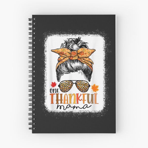 Item preview, One Thankful Mama Messy Bun Leopard Mom Fall Thanksgiving designed and sold by William Parker.