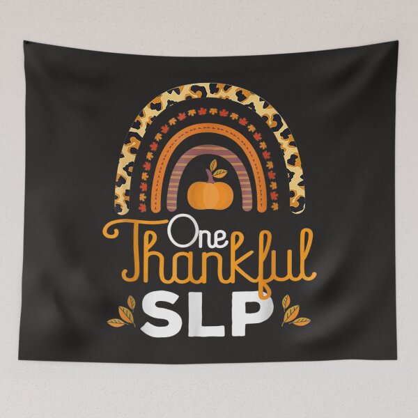 Item preview, One Thankful SLP Leopard Rainbow Thanksgiving Speech Therapy designed and sold by William Parker.