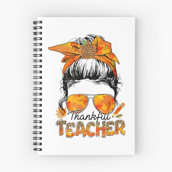 Item preview, One Thankful Teacher Leopard Messy Bun Thanksgiving Autumn designed and sold by William Parker.