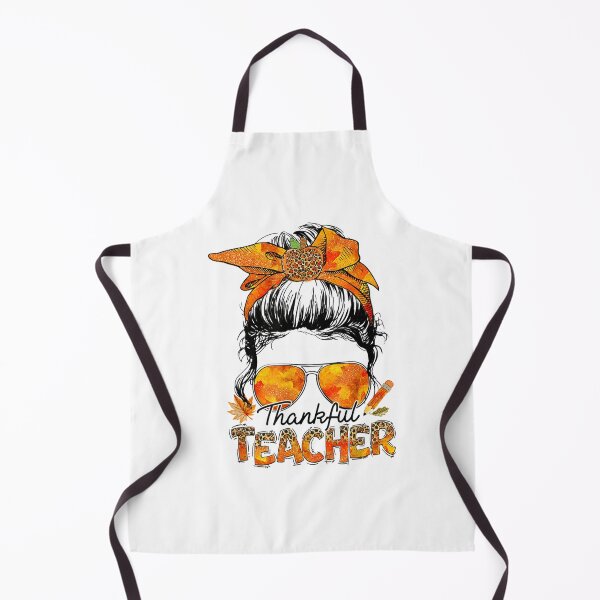 Item preview, One Thankful Teacher Leopard Messy Bun Thanksgiving Autumn designed and sold by William Parker.