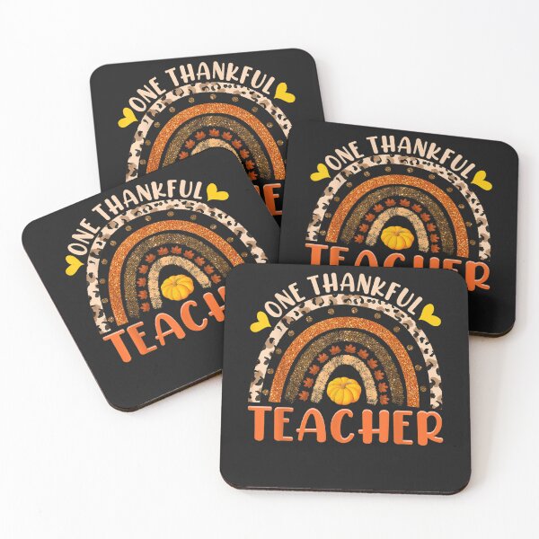 Item preview, One Thankful Teacher Thanksgiving Rainbow Leopard Fall designed and sold by William Parker.
