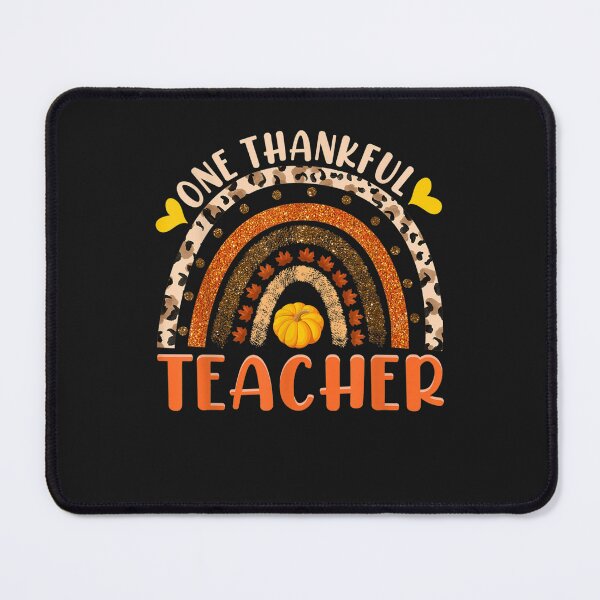 Item preview, One Thankful Teacher Thanksgiving Rainbow Leopard Fall designed and sold by William Parker.