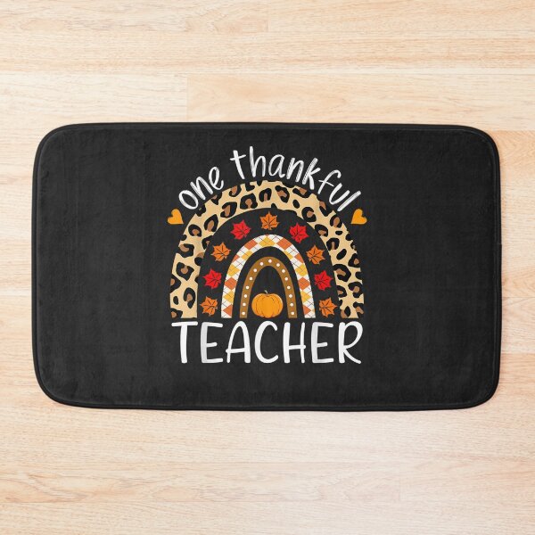 Item preview, One Thankful Teacher Thanksgiving Rainbow Leopard Fall designed and sold by William Parker.