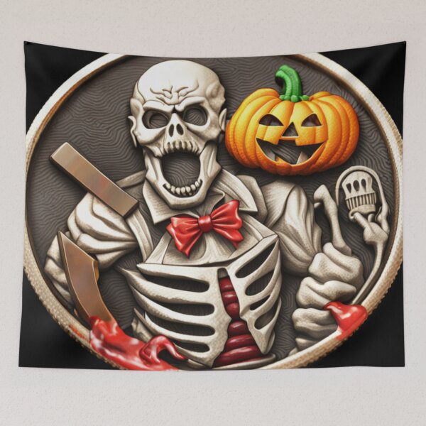 Item preview, Halloween Skeleton Coin Carving Design designed and sold by Xbox4life.