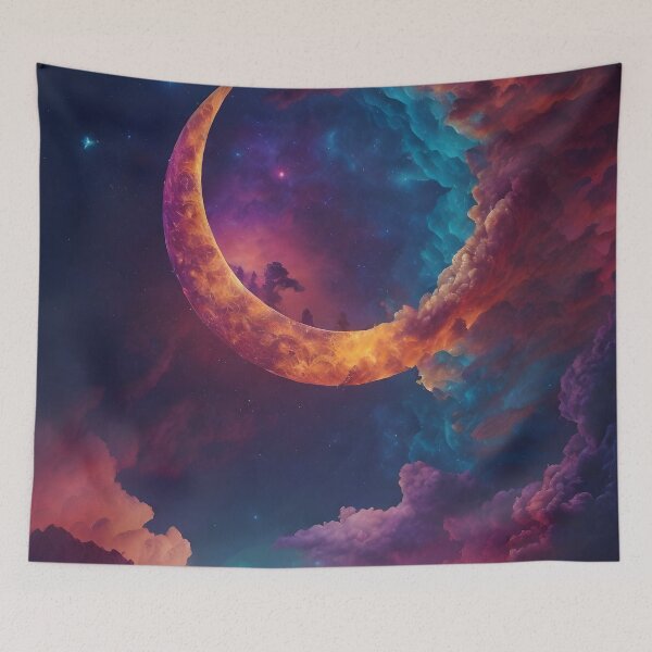 Item preview, Enchanting Crescent Moon in a Dreamy Sky designed and sold by ratchawoot.