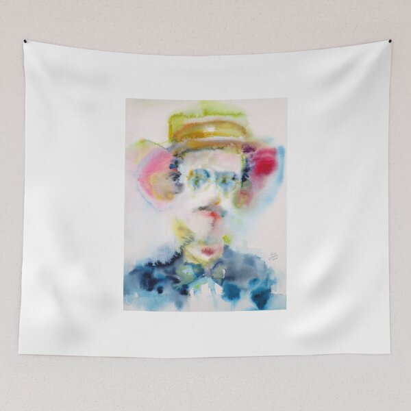 Item preview, JAMES JOYCE - watercolor portrait designed and sold by lautir.