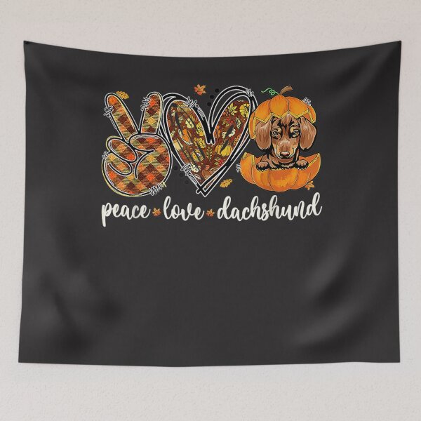 Item preview, Peace Love Dachshund Funny Pumpkin Thanksgiving designed and sold by William Parker.