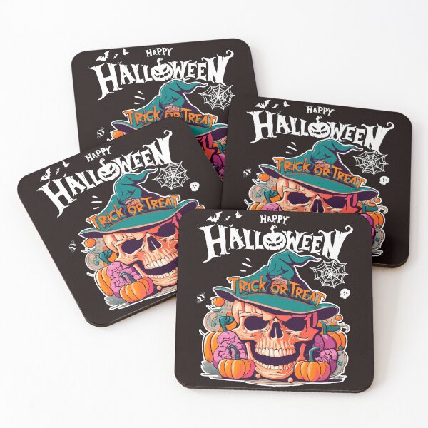 Item preview, Happy Halloween Trick Or Treat Tee Bat Ghost skull and Pumpkin designed and sold by AJ DESIGN.