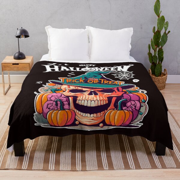 Item preview, Happy Halloween Trick Or Treat Tee Bat Ghost skull and Pumpkin designed and sold by AJ DESIGN.