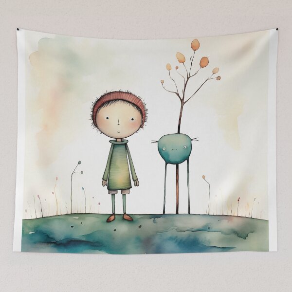Item preview, Watercolor child designed and sold by Art91design.