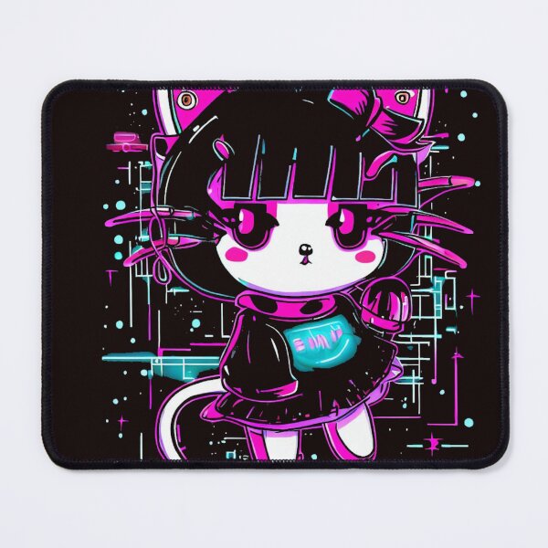 Item preview, Weeb Wednesday Cyber Punk Anime Kawaii Kitty designed and sold by obviouslogic.