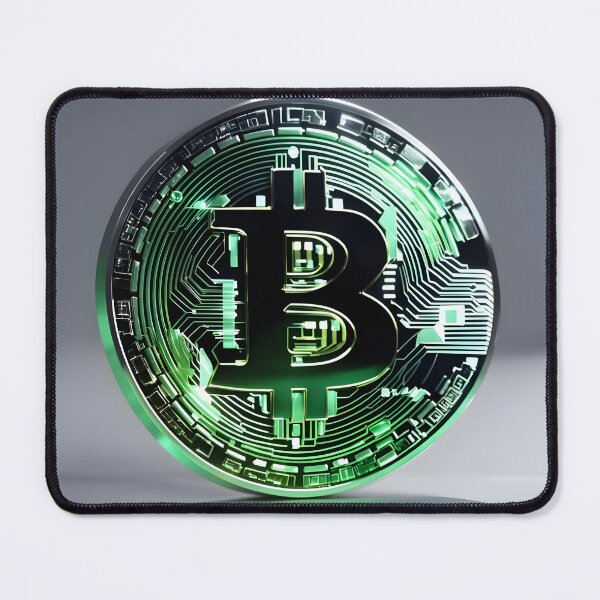 Item preview, Electric green Bitcoin token designed and sold by Cryptoquack.