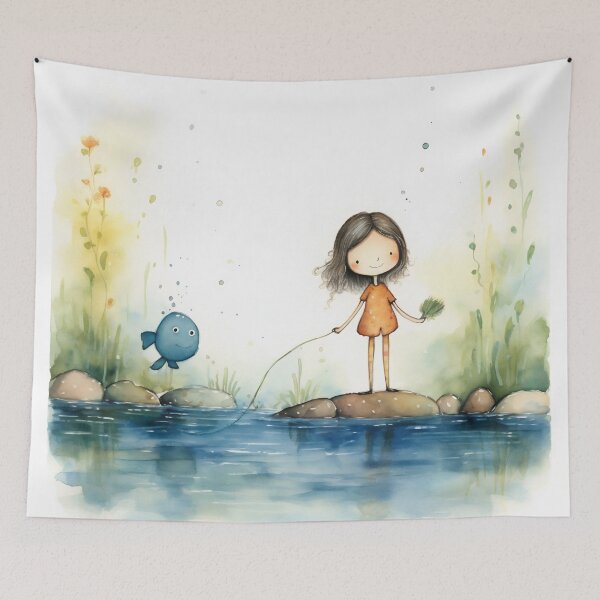 Item preview, Watercolor child designed and sold by Art91design.