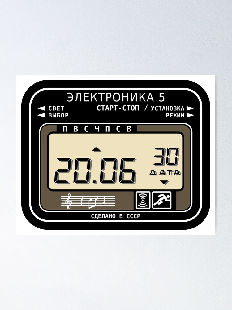 Soviet Digital Watch Poster for Sale by sirglennbo Redbubble