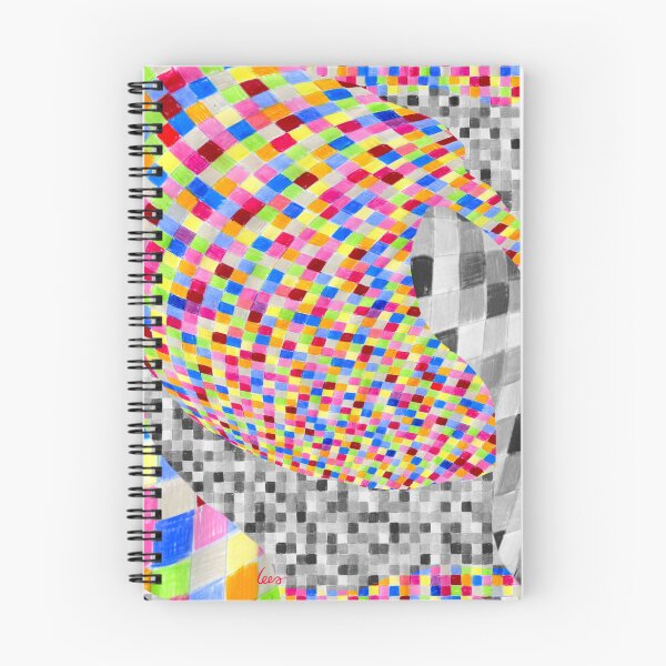 Item preview, Abstract grid pattern distorted colored pencils (black background) designed and sold by MentaLee.