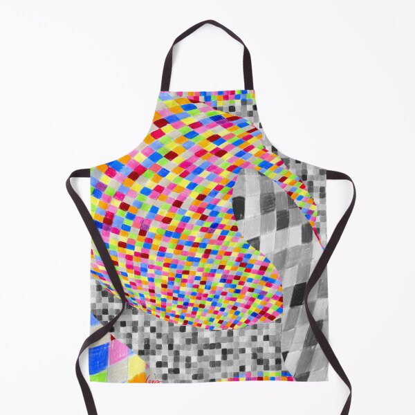 Item preview, Abstract grid pattern distorted colored pencils (black background) designed and sold by MentaLee.