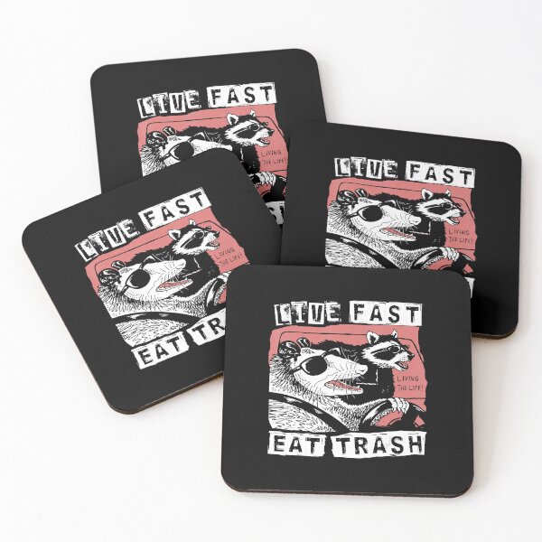 Item preview, Possum Raccoon Live Fast Eat Trash Street Cats Squad designed and sold by VelvetVir5oso.