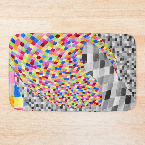 Item preview, Abstract grid distorted colored pencils (white background) designed and sold by MentaLee.