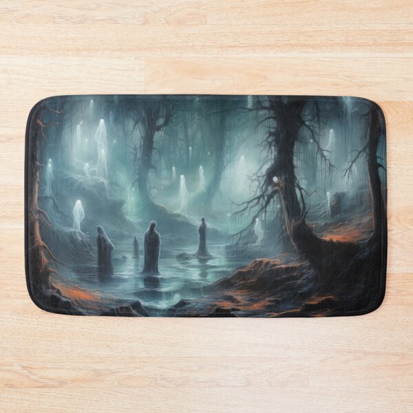 Item preview, Halloween with a Haunted Forest with Glowing Trees and Ghostly Figures designed and sold by Zoomie-s.