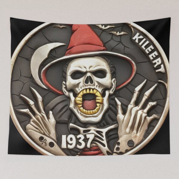 Item preview, Halloween Skeleton Coin Carving Design designed and sold by Xbox4life.
