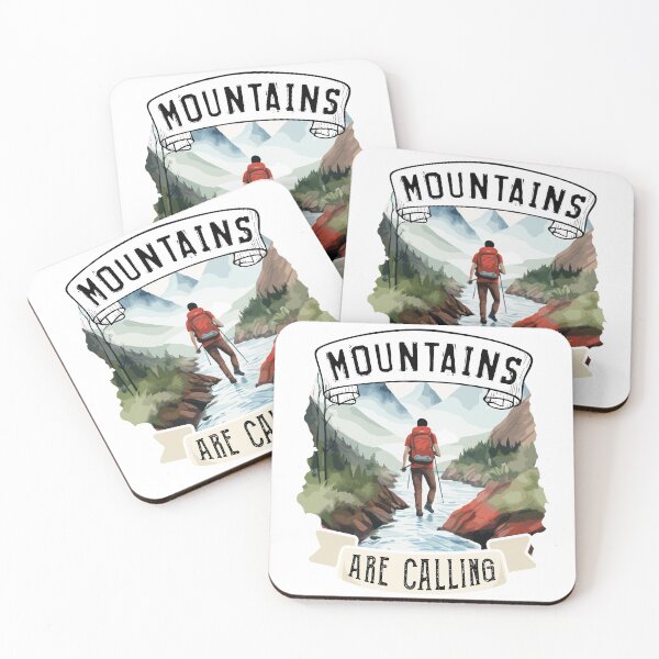 Item preview, Mountains are Calling Adventure Hiking Camping designed and sold by MGdezigns.