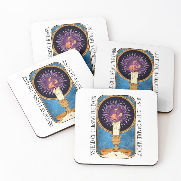 Item preview, Curse the Dark | Lit Candle Tarot Card designed and sold by ObsidianDaz.