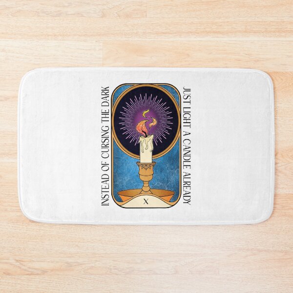 Item preview, Curse the Dark | Lit Candle Tarot Card designed and sold by ObsidianDaz.