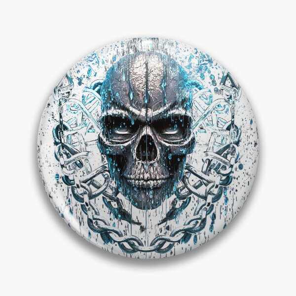 Item preview, Chained skull as the rain pours designed and sold by ArtPrintPal.