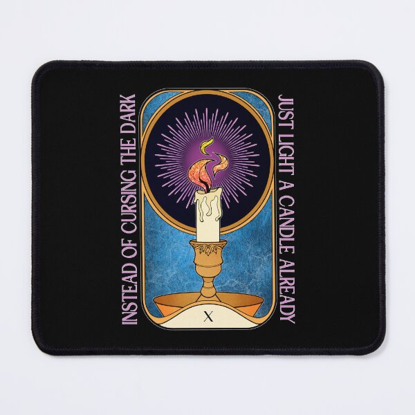Artikelvorschau, Verfluche die Dunkelheit | Brennende Kerze-Tarot-Karte entworfen und verkauft von ObsidianDaz.