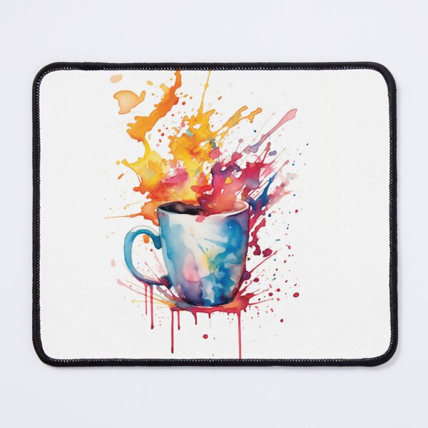 Item preview, Coffee Cup Watercolor Painting designed and sold by ColorsByNatasha.